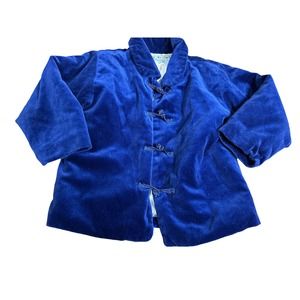 BABY GAP Girls Blue Velvet Dressy Coat 24-36 Months EUC Winter Holiday‎ Party